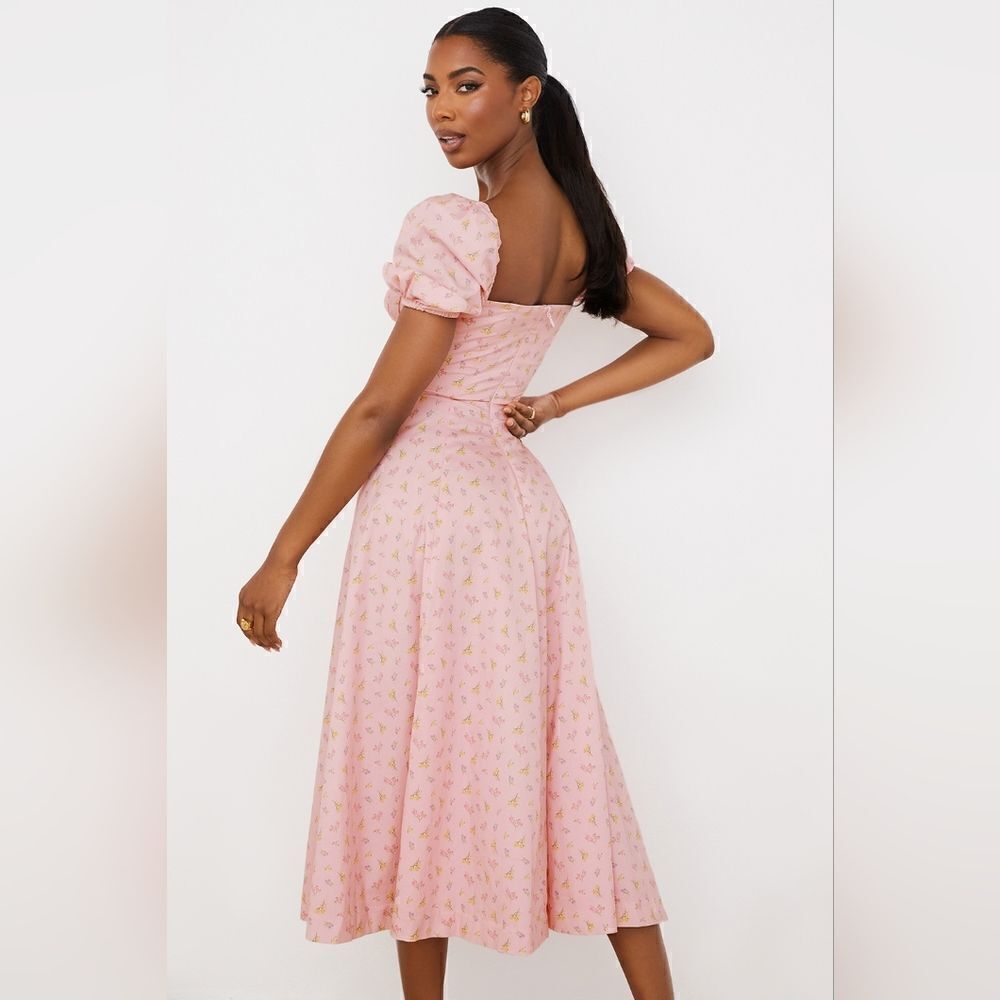 House of CB Pink Floral Midi Dress - Picture 9 of 16